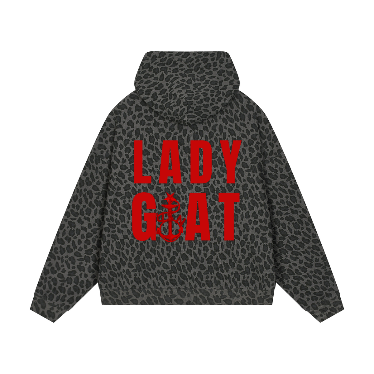 1917 SCPO Unisex Leopard Print Waffle Zip  Hoodie
