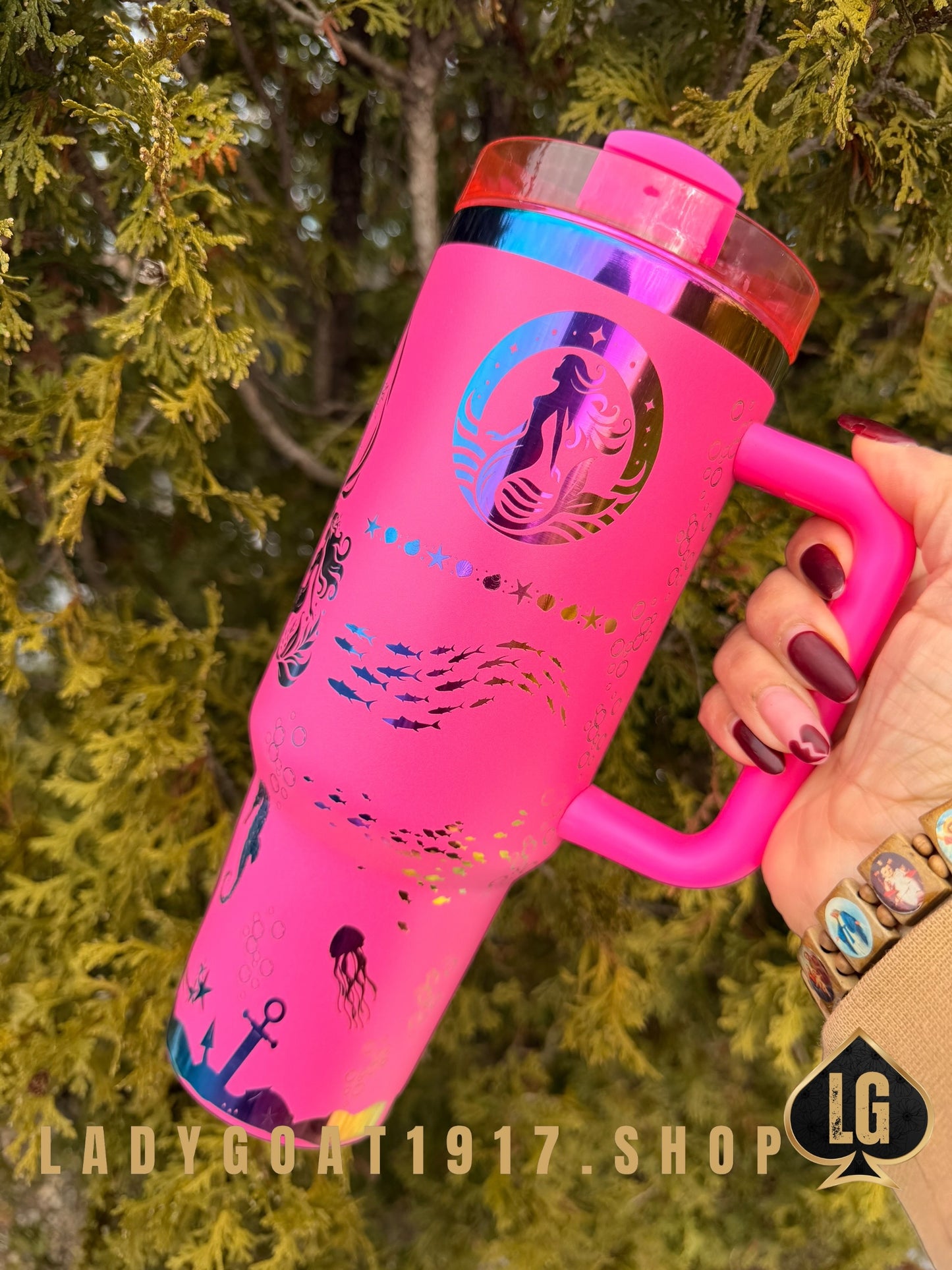 Mermaid Hot Pink  40oz