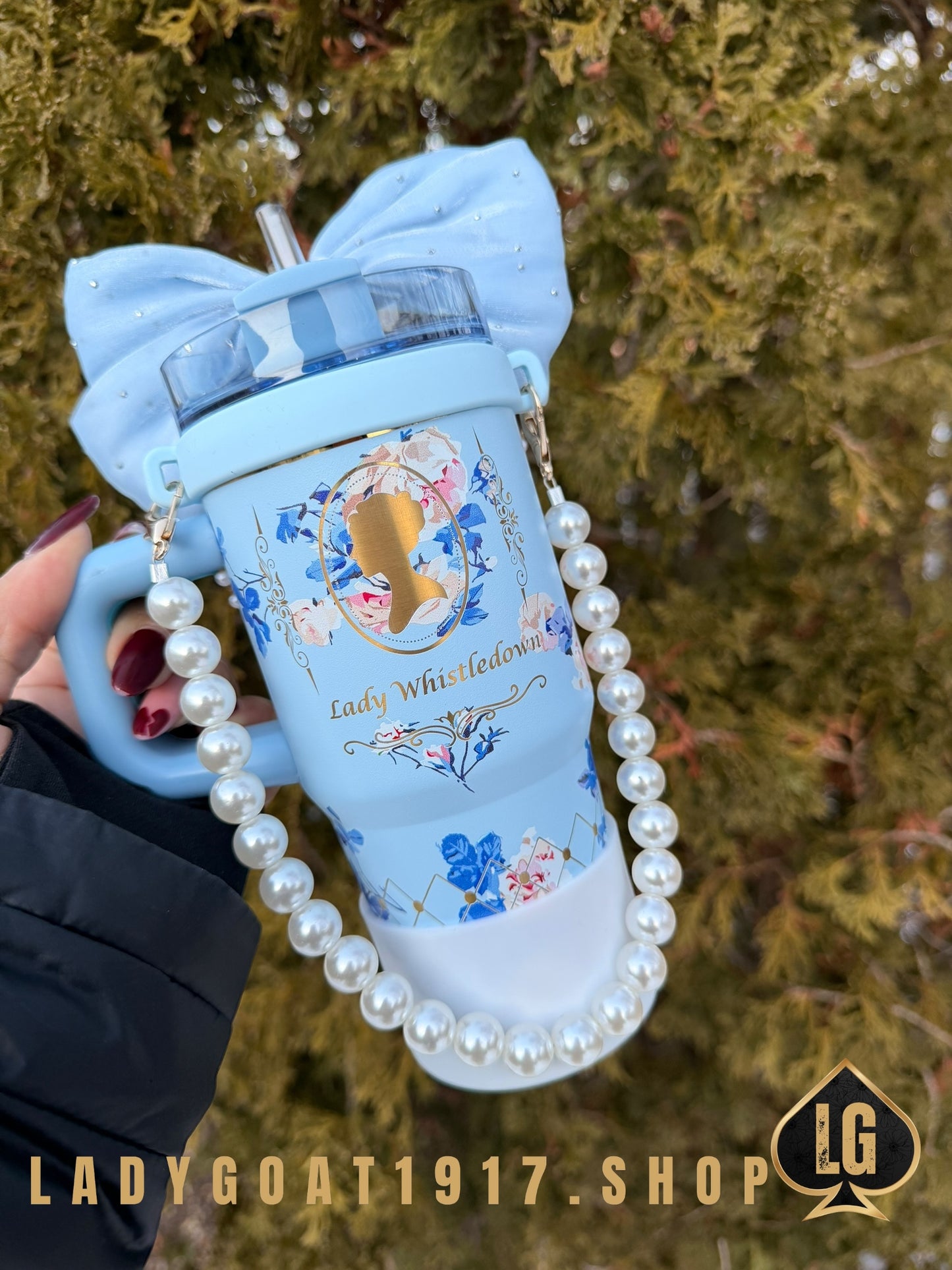 Mini Blue LVS Bridgerton 14 oz Tumbler W/ Accessories