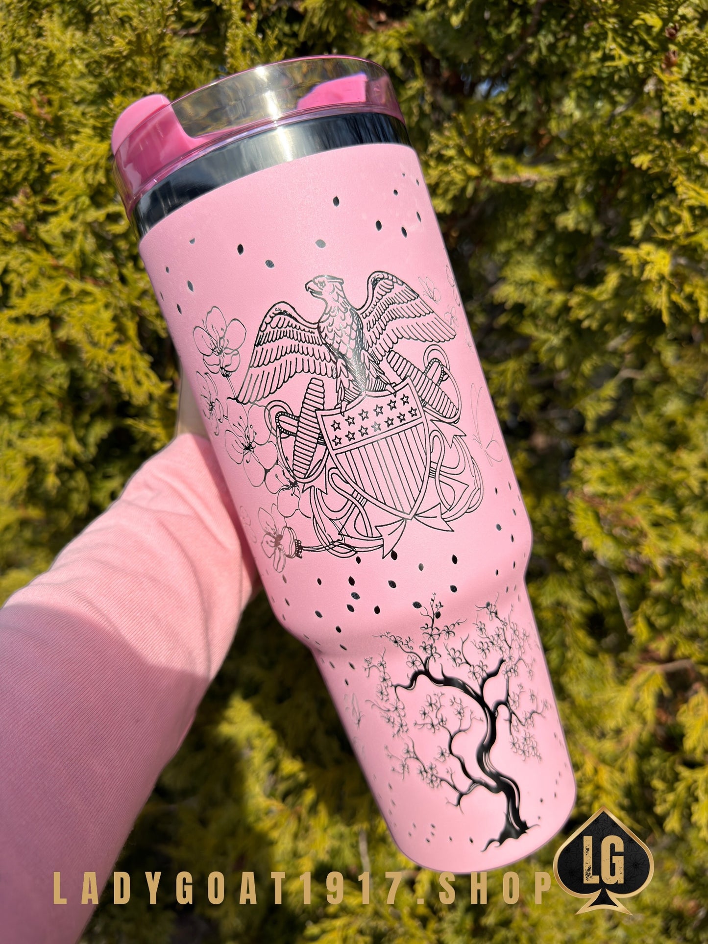 Cherry Blossom Tumbler 40oz Tumbler Limited Officer