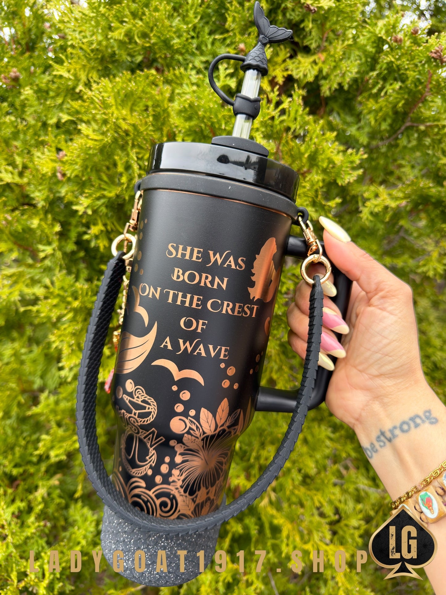 Crest of Wave Black Cooper 40oz Tumbler Limited