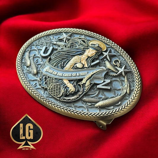 Sample Crest Wave Belt Buckle V3
