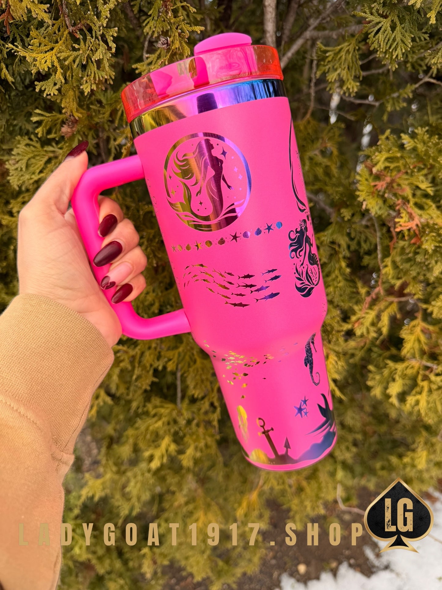 Mermaid Hot Pink  40oz