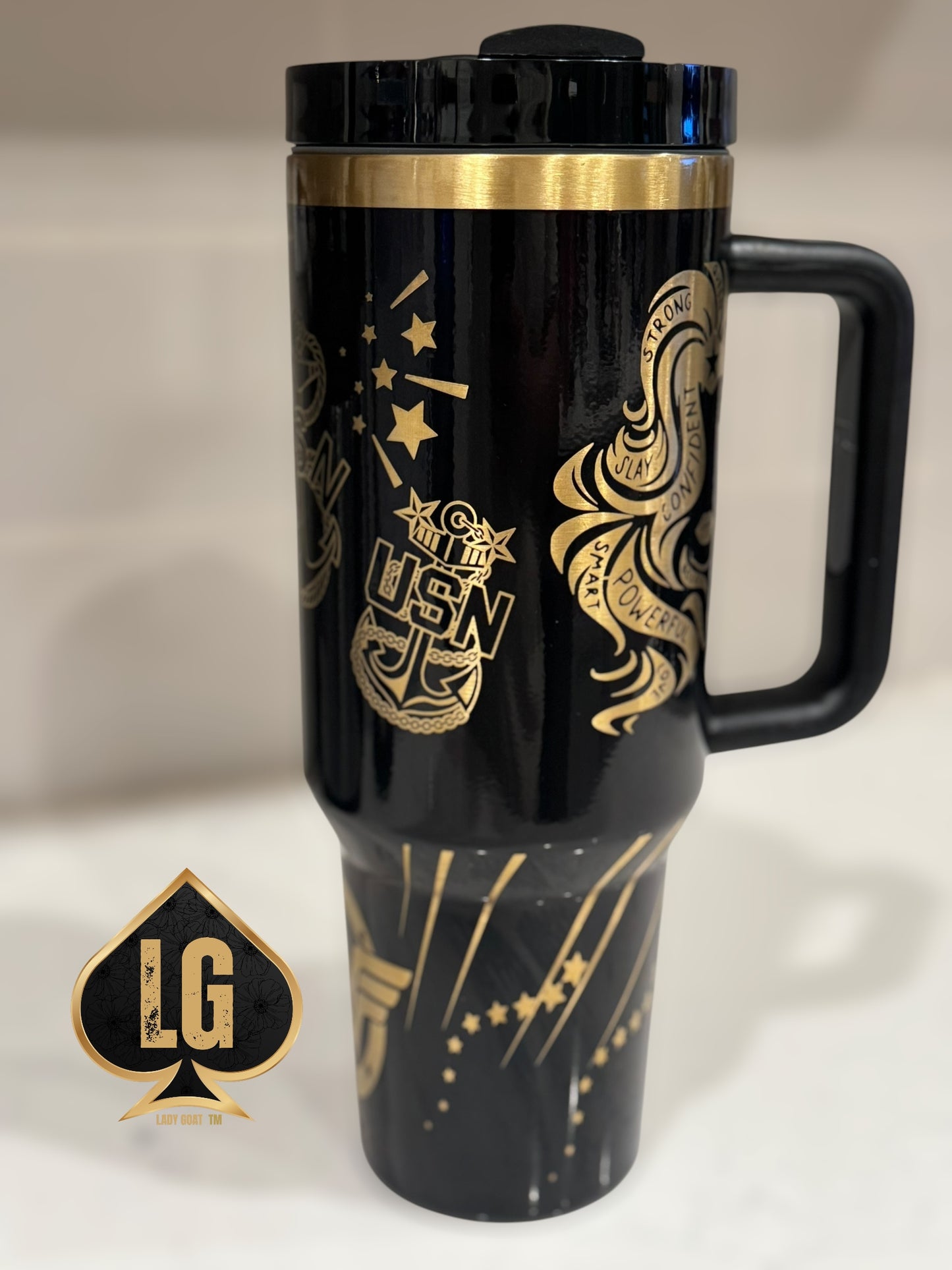 WW OG Long Hair Gold 40 oz Tumbler