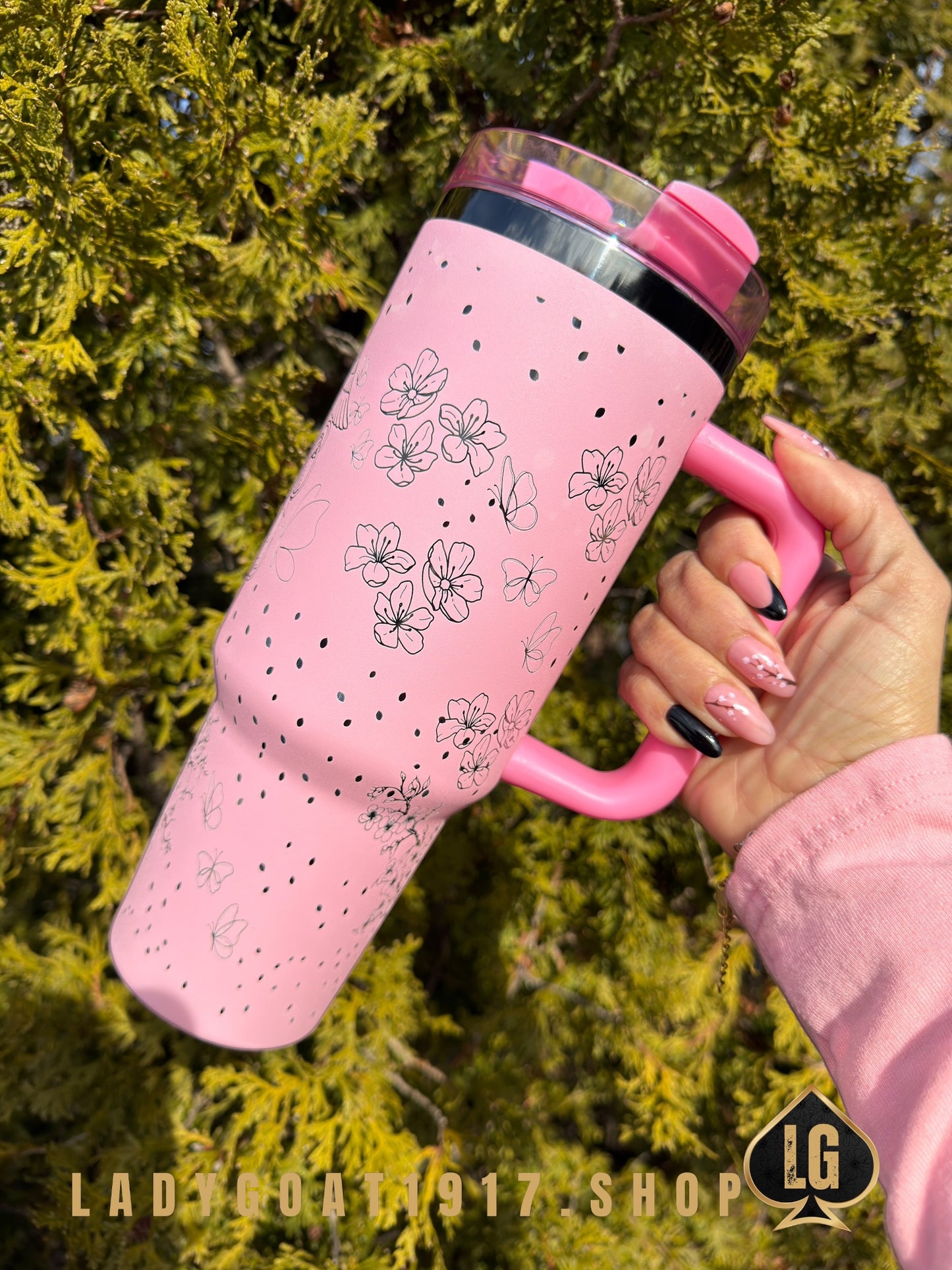 Cherry Blossom Tumbler 40oz Tumbler Limited Officer