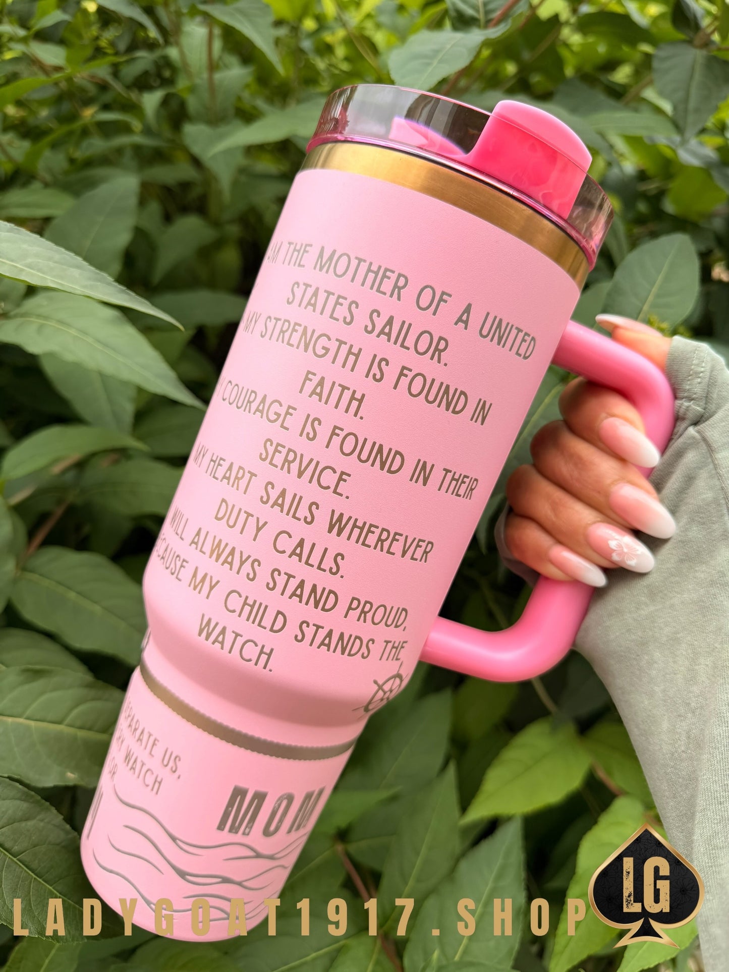 Sailor Mom Creed 40 oz Tumbler P!NK