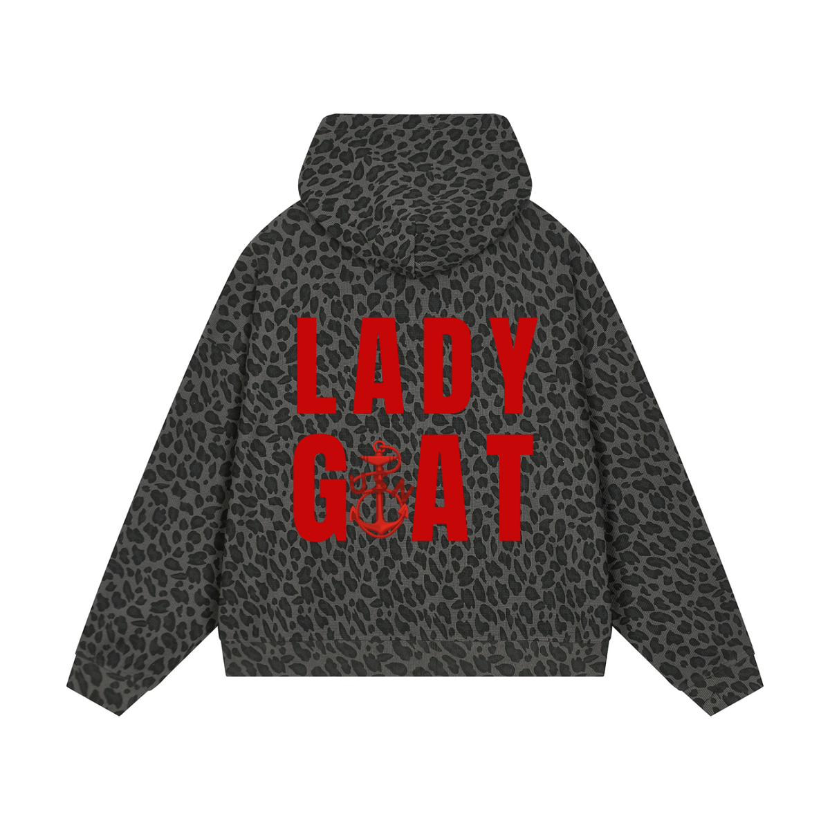 1917 CPO Unisex Leopard Print Waffle Zip Hoodie