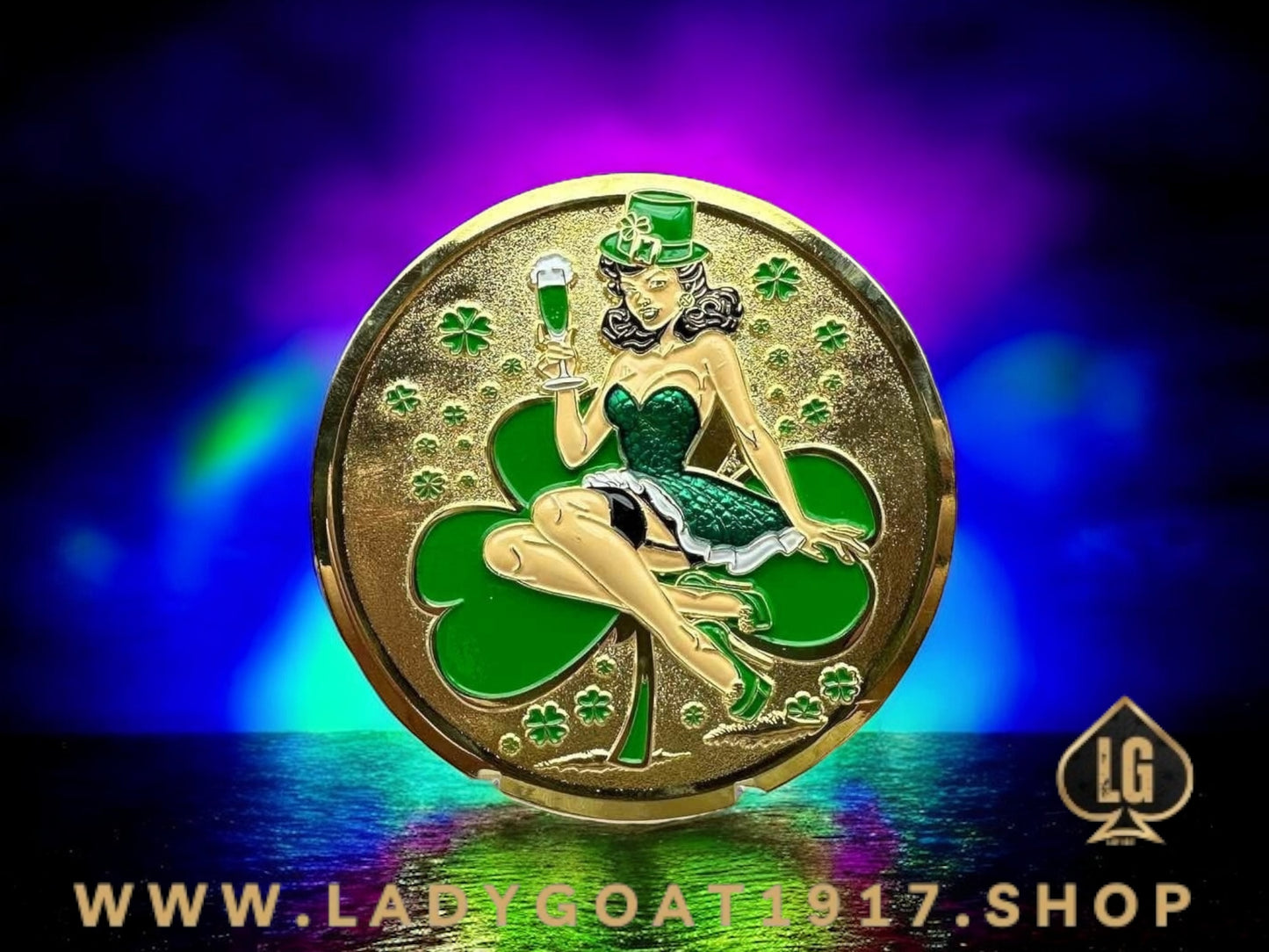 PU Lady Luck Challenge Coin 25”