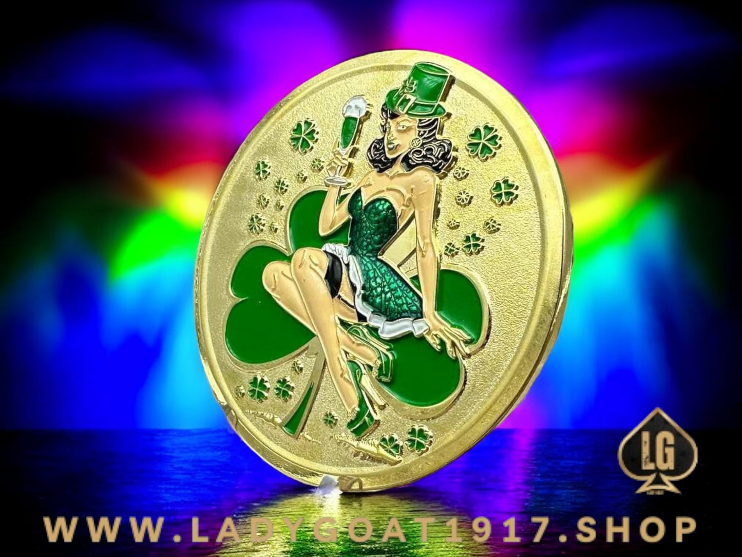 PU Lady Luck Challenge Coin 25”