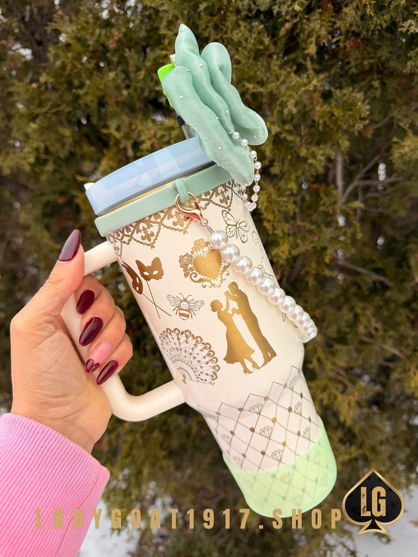 Green S4 Bridgerton 40 oz Tumbler W/ Accessories