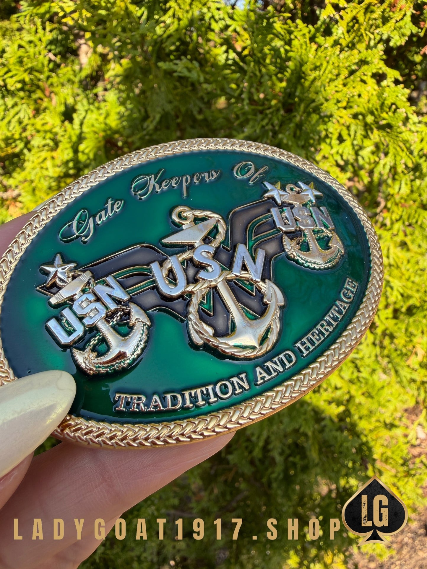 Gate Keepers Belt Buckle  25" 💚