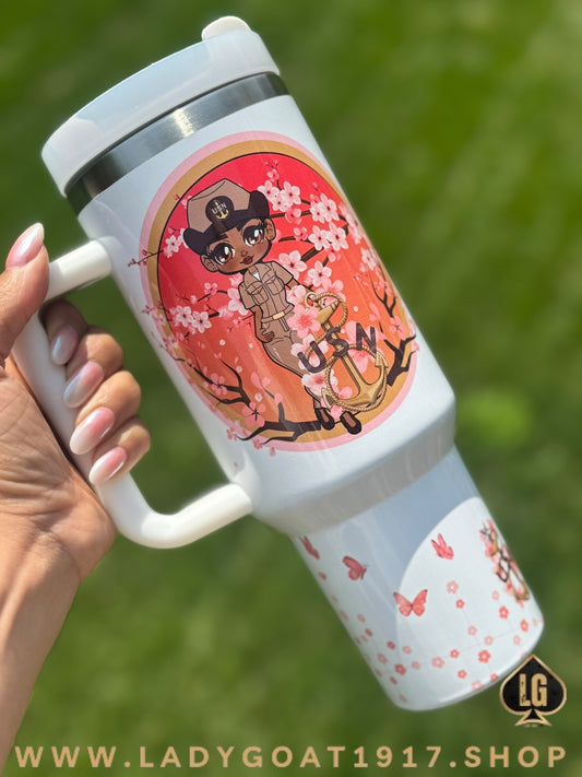 Lady Goat Blossom 40oz Tumbler