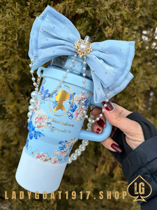 Mini Blue LVS Bridgerton 14 oz Tumbler W/ Accessories