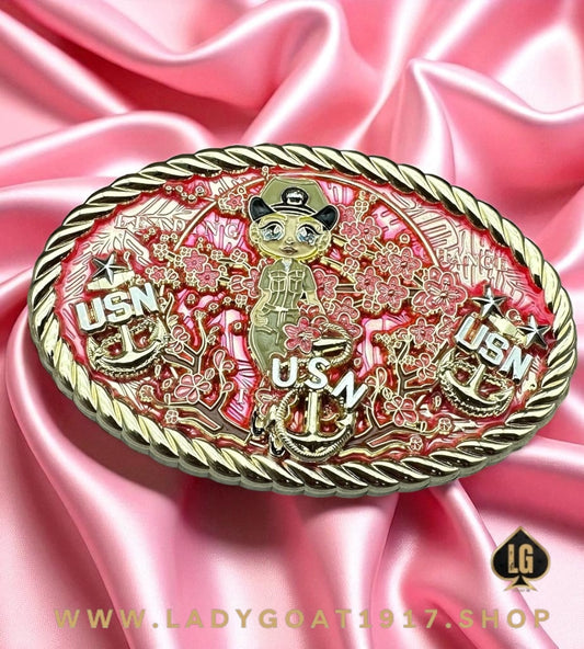 Cherry Blossom Chiefs Belt Buckle 💕 V4