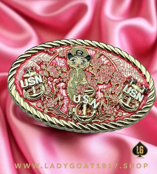 Cherry Blossom Chiefs Belt Buckle 💕 V3