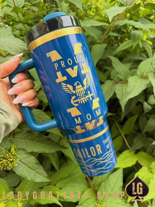 Sailor Mom Creed 40 oz Tumbler BLUE