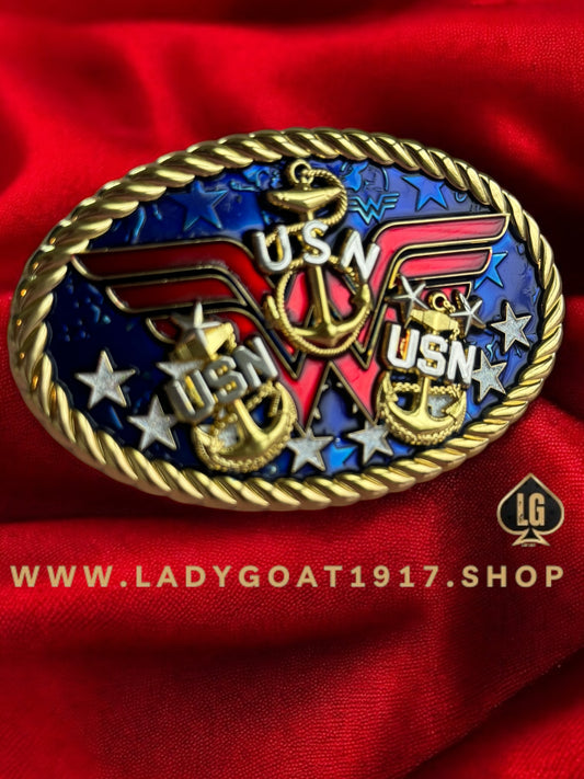 WW Freedom Belt Buckle 25" 💙❤️ 🤍