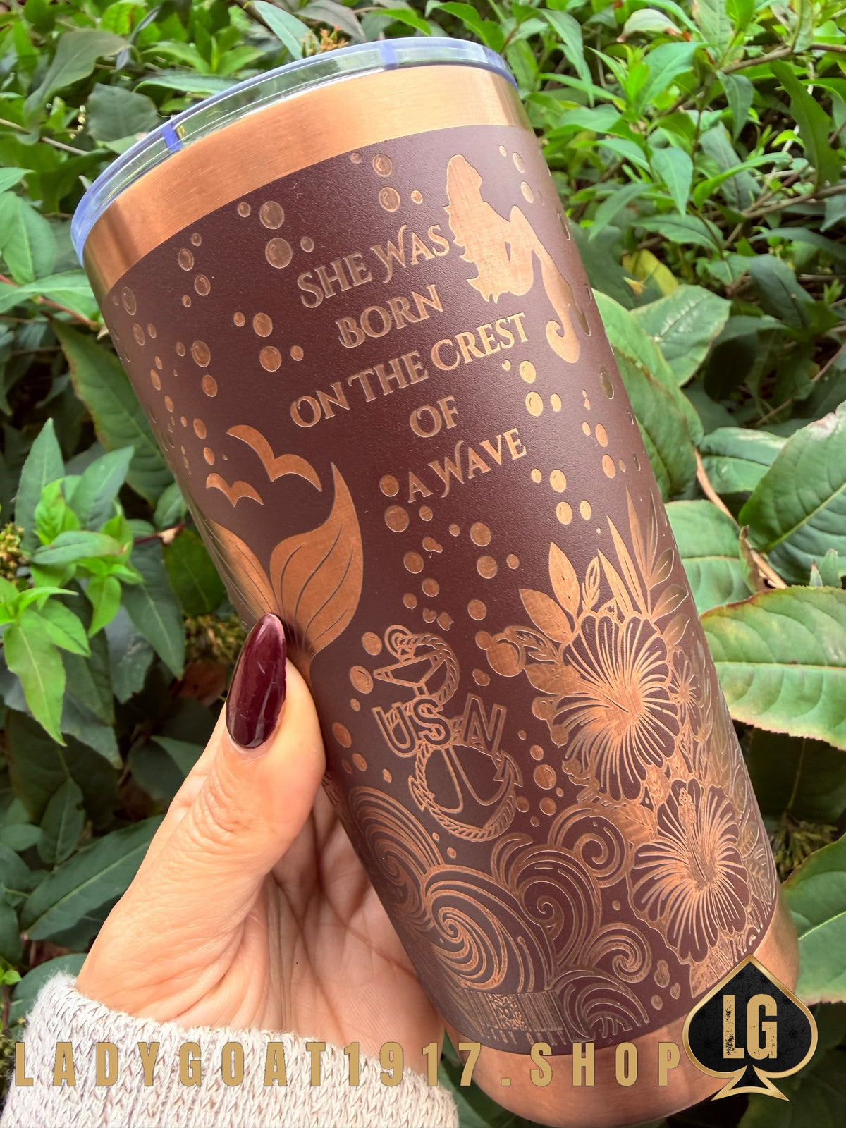 Crest of a Wave Brown 20oz Tumbler