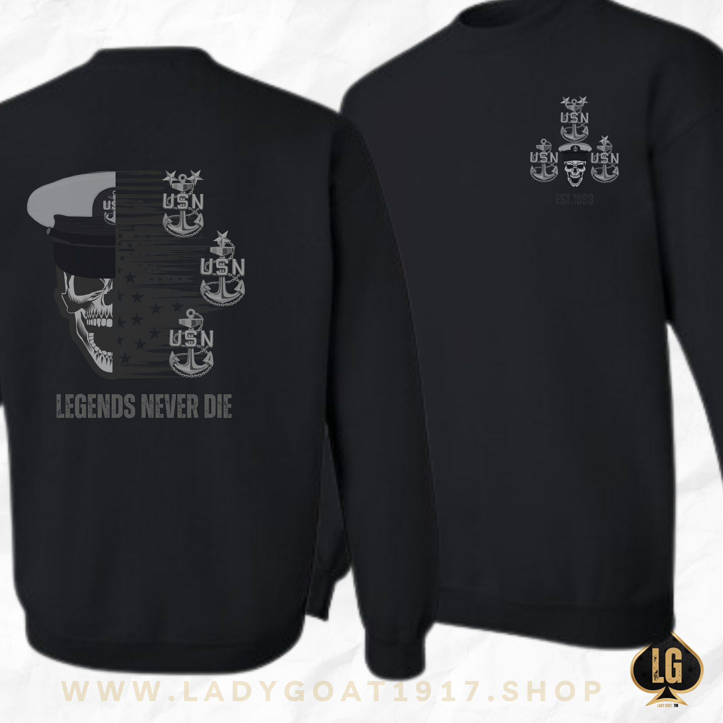 Legends Never Die Crewneck Sweater