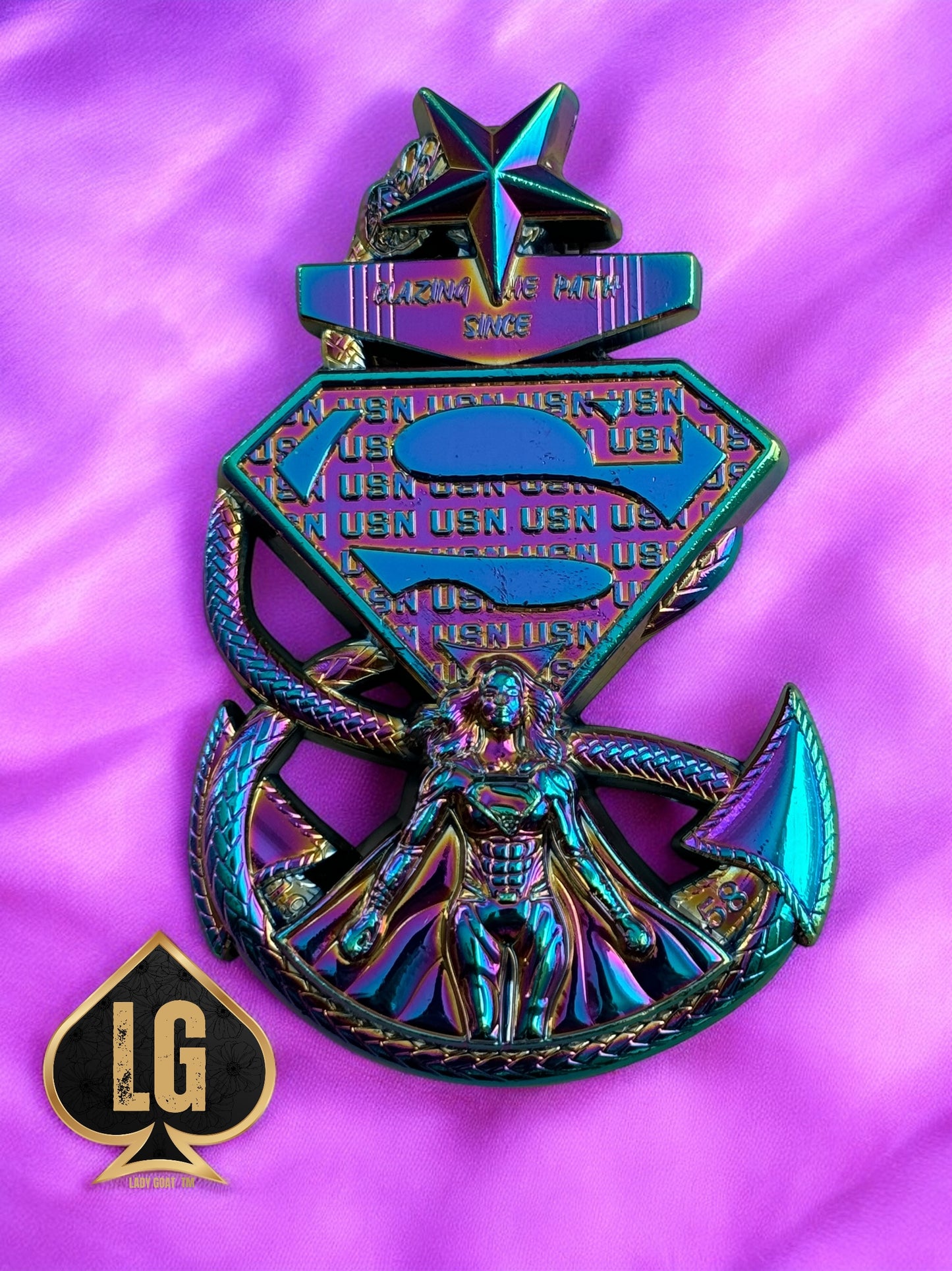 Superwoman Anchor Challenge Coin 23”