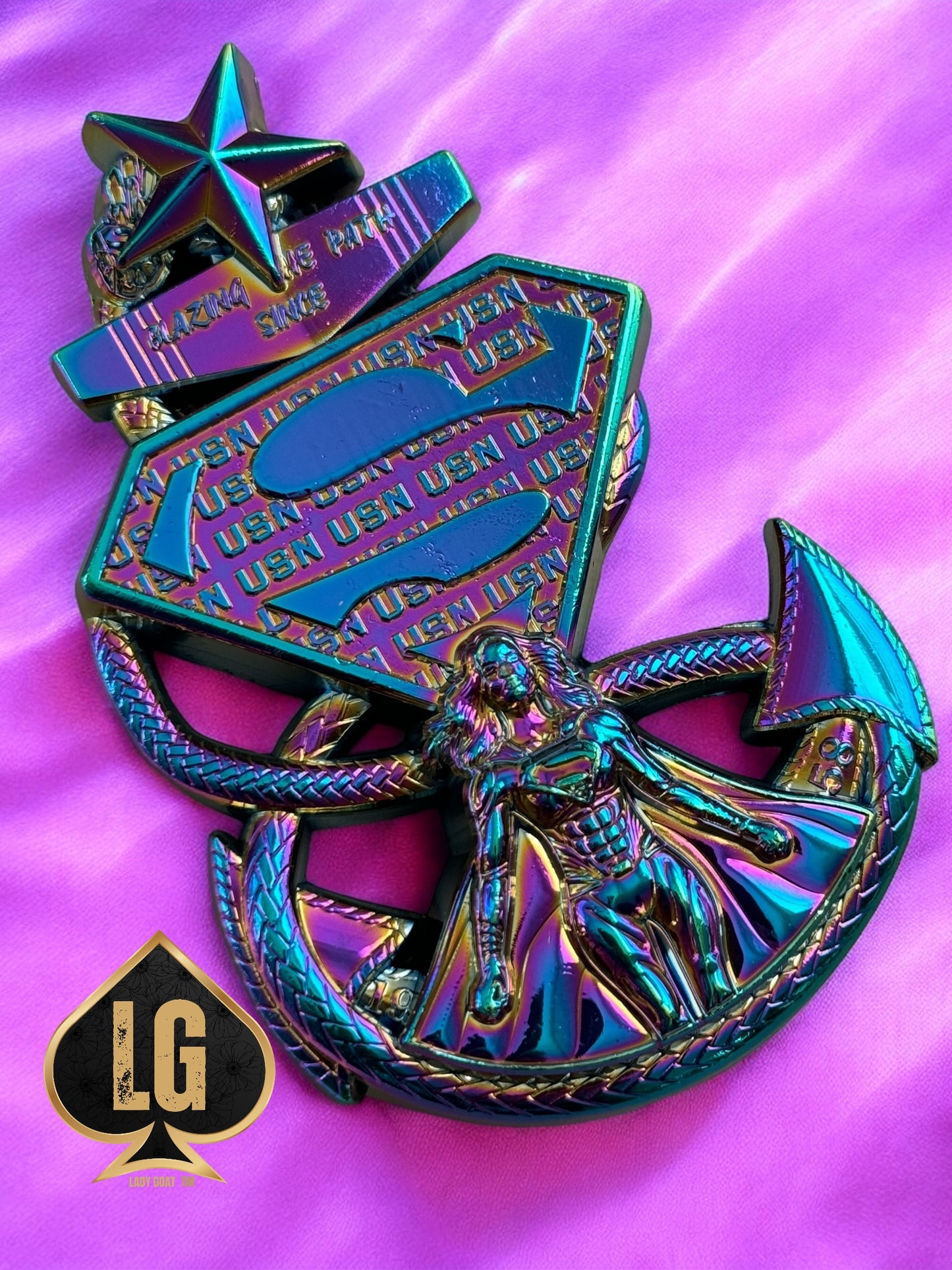 Superwoman Anchor Challenge Coin 23”
