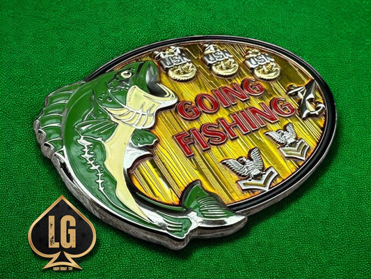 Going Fishing Challenge Coin