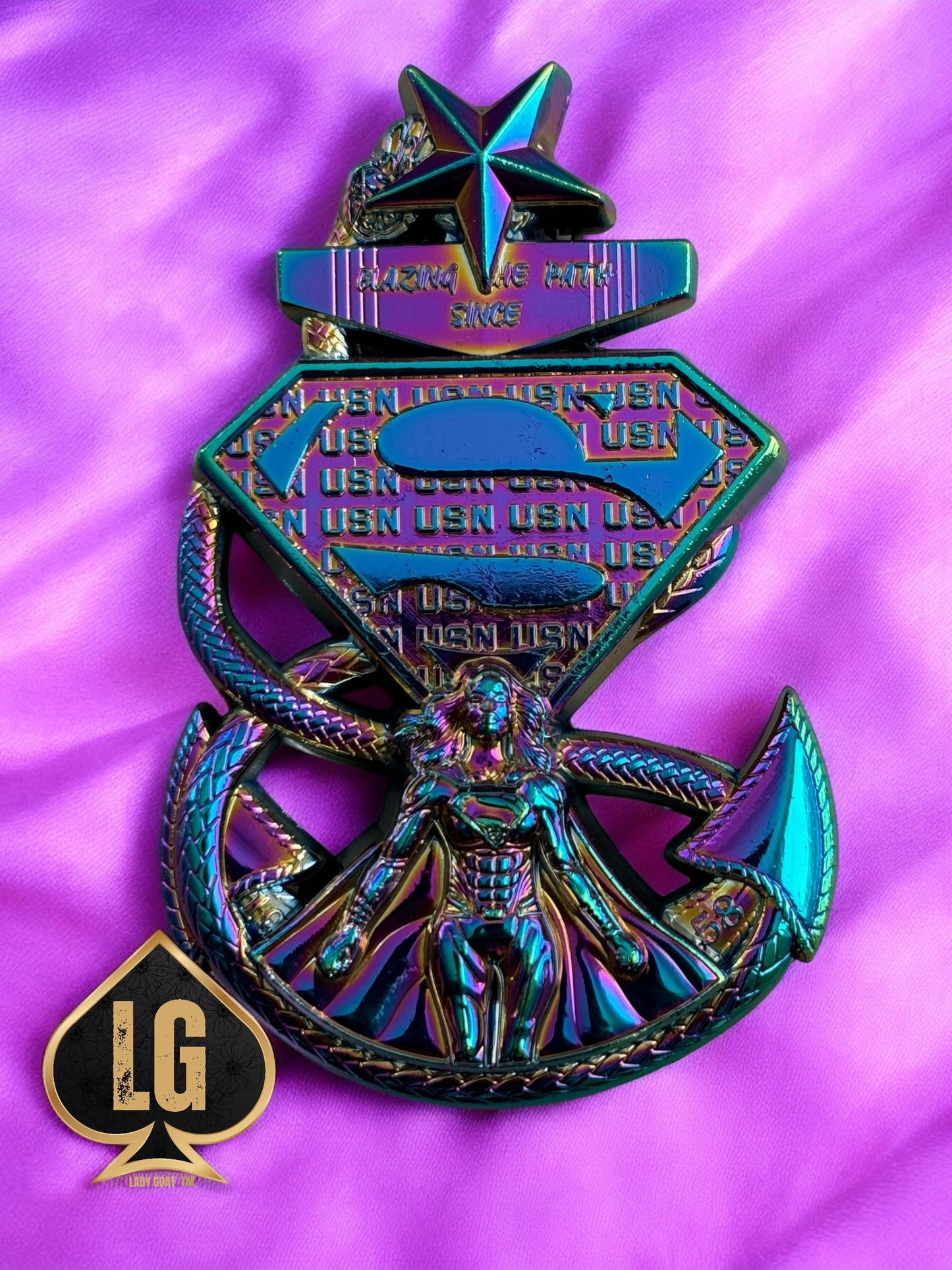 Superwoman Anchor Challenge Coin 23”