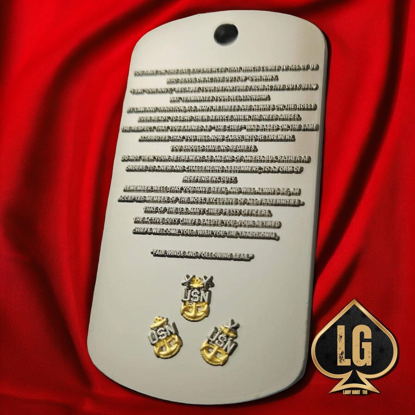 Retired Goat Dog Tag Challenge Coin