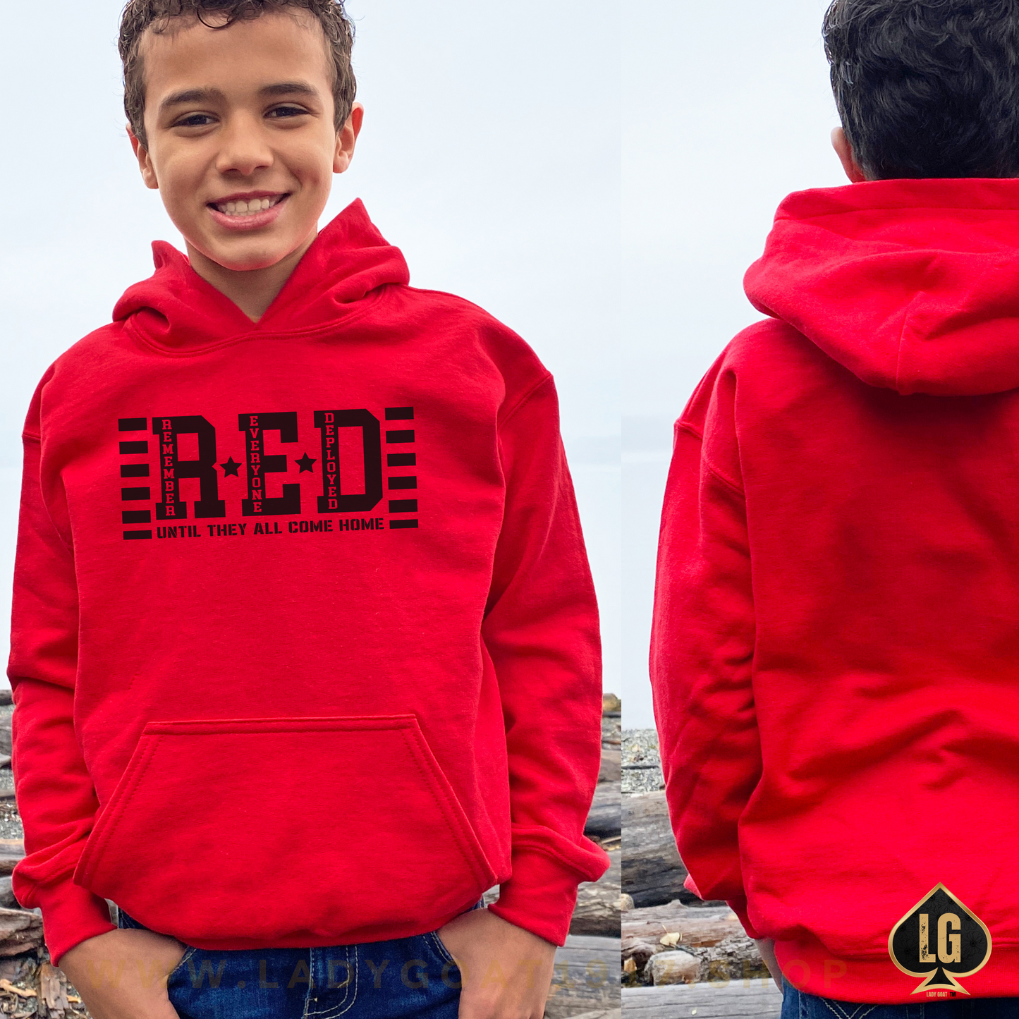 Youth RED Unisex Hoodie